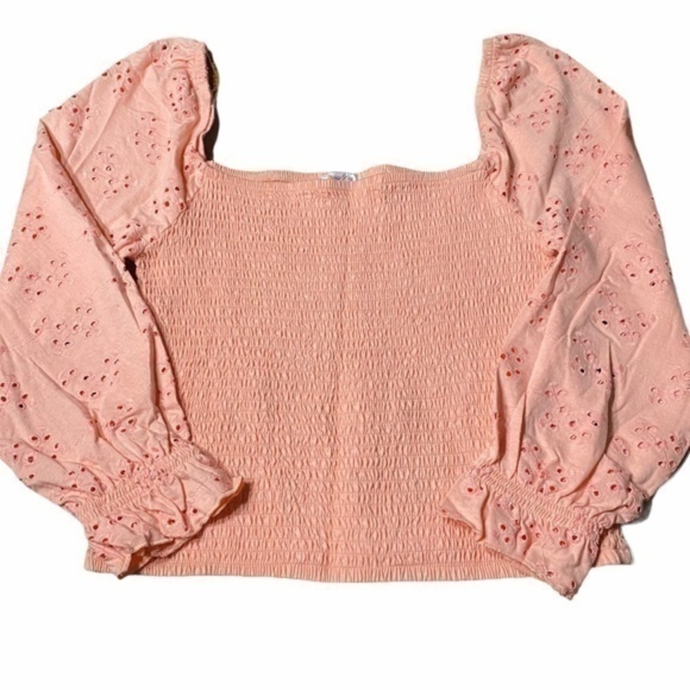 Orange Kiss Crop Top/Blouse Women L NWT